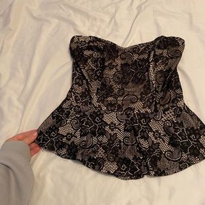 Lace crop top.